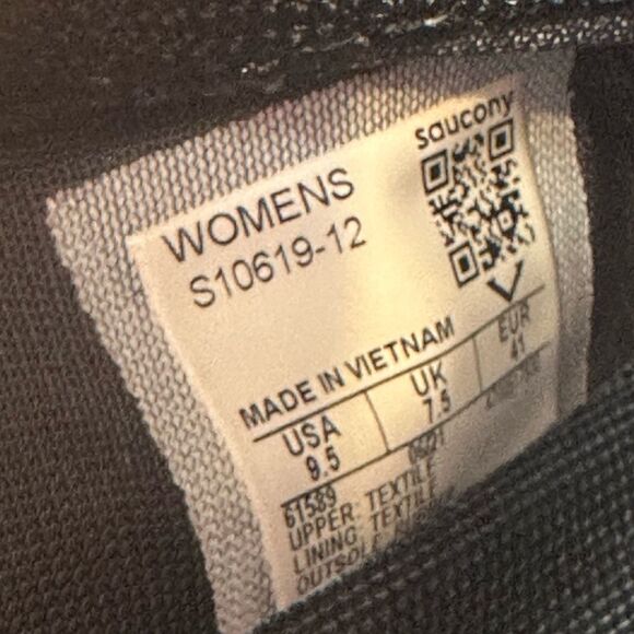 SAUCONY Kinvara 12 Running Shoes Sneakers Black Grey Women's 9.5 - Picture 10 of 11